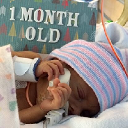 Newborn baby in hospital